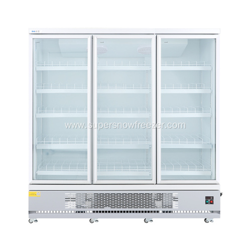 Three glass door cooling Refrigerated cabinet for beverage